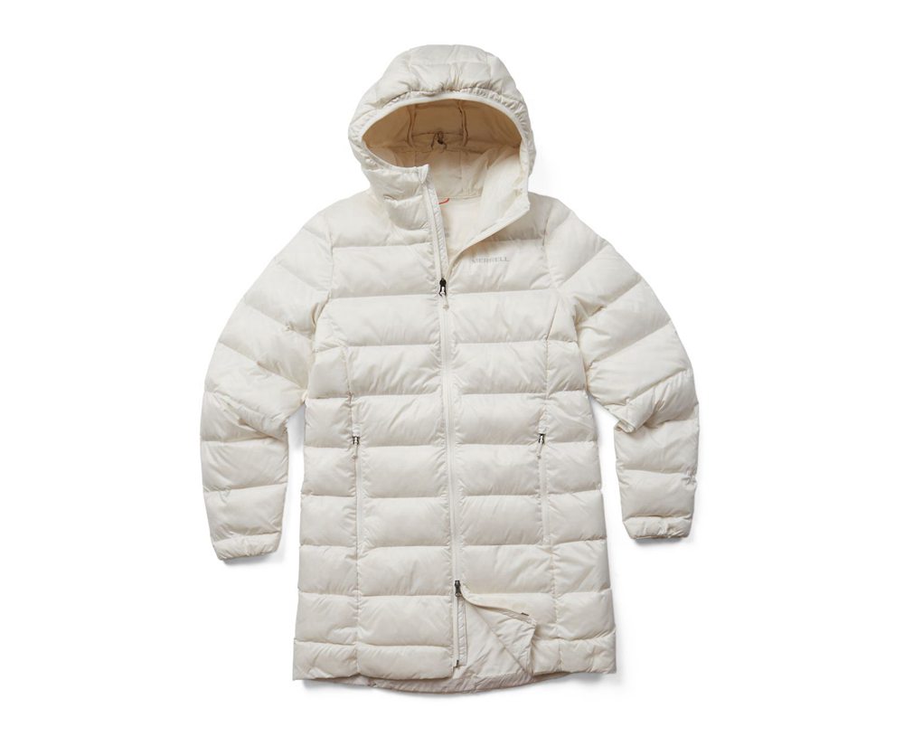 Merrell Jackets White - Terrain Glacial Parka - Womens 68NRYIDHP